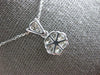 ESTATE .75CT DIAMOND 14KT WHITE GOLD 3D CLASSIC FLOWER LOVE FLOATING PENDANT