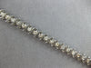 ESTATE 1.02CT DIAMOND 14KT WHITE GOLD 3D CLASSIC ROUND S MULTI WAVE FUN BRACELET