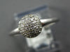 ESTATE .26CT DIAMOND 14KT WHITE GOLD 3D CLASSIC CIRCULAR ROUND DOME SHAPE RING