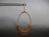 LARGE 2.5CT DIAMOND & AAA AMETHYST & CITRINE 14K ROSE GOLD OVAL HANGING EARRINGS