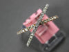 ESTATE .46CT DIAMOND 14KT WHITE & ROSE GOLD 3D CRISS CROSS X INFINITY LOVE RING