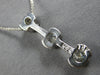 1.20CT DIAMOND 14K WHITE GOLD 3 STONE PAST PRESENT FUTURE FLOATING PENDANT 27833