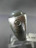 ESTATE LARGE 9.50CT DIAMOND & AAA STAR SAPPHIRE 14KT WHITE GOLD MENS RING #26279