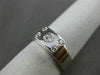 ESTATE .32CT ROUND DIAMOND 14KT WHITE GOLD ETOILE RECTANGULAR FUN RING #12037