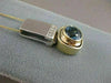 ESTATE 5CTW DIAMOND BLUE TOPAZ 14K WHITE YELLOW GOLD HANGING SLIDE PENDANT 21382