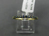 ESTATE .48CT AAA SAPPHIRE 14K YELLOW GOLD SEMI ETERNITY WEDDING ANNIVERSARY RING