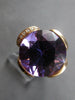 EXTRA LARGE 9.8CT DIAMOND & AAA AMETHYST 14KT ROSE GOLD 3D FLOWER ROSE LOVE RING