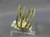ESTATE .99CT DIAMOND 14KT YELLOW GOLD 4 ROW OPEN SEMI ETERNITY ANNIVERSARY RING