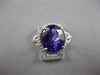 4.35CT DIAMOND & AAA AMETHYST 14KT WHITE GOLD 3D OVAL & ROUND LOVE KNOT FUN RING