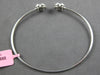 .43CT DIAMOND 18K WHITE GOLD ROUND & BAGUETTE INVISIBLE FLEXIBLE BANGLE BRACELET
