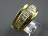 ESTATE WIDE 1.46CT DIAMOND 14KT YELLOW GOLD 3D BAGUETTE CHANNEL ANNIVERSARY RING