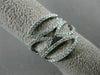 ESTATE WIDE .70CT DIAMOND 18K WHITE GOLD 3D HANDCRAFTED MULTI OPEN LEAF FUN RING