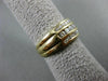 ESTATE WIDE 1.10CT ROUND DIAMOND 14KT YELLOW GOLD 3 ROW WEDDING BAND RING #5958