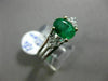 ESTATE 1.63CT DIAMOND & AAA EMERALD 18K WHITE GOLD 3D HEART HALO ENGAGEMENT RING