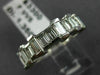 ESTATE 1.35CT EMERALD DIAMOND 18KT WHITE GOLD 3D WEDDING ANNIVERSARY RING 11380