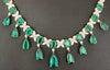 EXTRA LARGE 53.37CT DIAMOND & AAA EMERALD 18KT WHITE & YELLOW GOLD 3D NECKLACE