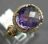 ESTATE 4.08CT DIAMOND & AAA OVAL CUT AMETHYST 14KT ROSE GOLD FRIENDSHIP FUN RING
