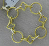 ESTATE LARGE .31CT DIAMOND 18KT YELLOW GOLD 3D MULTI SHAPE ROPE FLOATING PENDANT