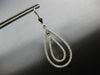 LARGE 1.60CT DIAMOND 14KT WHITE GOLD DOUBLE TEAR DROP LEVERBACK HANGING EARRINGS