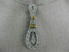 ESTATE .30CT WHITE & FANCY YELLOW DIAMOND 14K 2 TONE GOLD FILIGREE PENDANT 19538