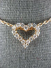 ESTATE .53CT DIAMOND 18KT ROSE GOLD 3D CLASSIC OPEN HEART LOVE PENDANT