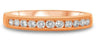 .34CT DIAMOND 14KT ROSE GOLD 3D ROUND CHANNEL FILIGREE MILGRAIN ANNIVERSARY RING