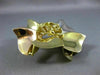 ANTIQUE 18KT WHITE YELLOW & ROSE GOLD FLOWER FILIGREE KOROVA PIN BROOCH #3067