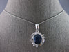 LARGE 3.11CT DIAMOND & AAA SAPPHIRE 14KT WHITE GOLD 3D FLOATING PENDANT #27929