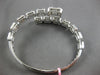 EXTRA LARGE 6.22CT DIAMOND 18KT WHITE GOLD INVISIBLE SQUARE CUFF BANGLE BRACELET