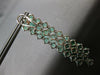 22.03CT AAA COLOMBIAN EMERALD 18KT WHITE GOLD 3 ROW CHANDELIER CLIP ON EARRINGS