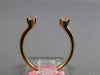 ESTATE .28CT FANCY LIGHT PINK DIAMOND 18K YELLOW GOLD DOUBLE SOLITAIRE LOVE RING