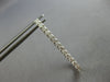 ESTATE LARGE 1.52CT DIAMOND 14K WHITE GOLD INSIDE OUT RECTANGULAR HOOP HANGING EARRINGS