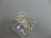 WIDE .57CT DIAMOND 18KT WHITE GOLD 3D OPEN FILIGREE WEDDING ANNIVERSARY #27591