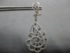EXTRA LARGE 4.1CT DIAMOND & AAA SAPPHIRE 18KT WHITE GOLD CLIP ON EARRINGS #28066