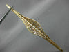 ANTIQUE EXTRA LARGE 2.25CT OLD MINE DIAMOND 18KT 2 TONE GOLD FILIGREE BROOCH PIN