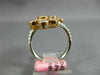 ESTATE LARGE 2.57CT WHITE & PINK DIAMOND 18KT WHITE & ROSE GOLD 3D FLOWER RING