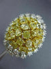 ESTATE EXTRA LARGE 7.41CT WHITE & INTENSE YELLOW DIAMOND 18K 2 TONE GOLD 3D RING