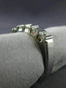 ESTATE .65CT DIAMOND 14KT WHITE GOLD 5 STONE 4mm CHANNEL ANNIVERSARY RING #3444