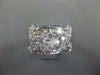 ESTATE WIDE 2.99CT DIAMOND 18KT WHITE GOLD ROUND & BAGUETTE INFINITY LOVE RING