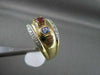 ANTIQUE WIDE 1.00CTW AMETHYST, PINK SAPPHIRE & DIAMOND 14K W&Y GOLD RING