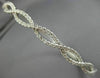 ESTATE WIDE 1.02CT DIAMOND 14K WHITE GOLD INFINITY SEMI ETERNITY BANGLE BRACELET