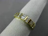 .75CT ROUND & BAGUETTE DIAMOND 14KT YELLOW GOLD SEMI ETERNITY WEDDING RING #1180