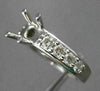 ESTATE .78CT DIAMOND 14KT WHITE GOLD 4 PRONG SEMI MOUNT ENGAGEMENT RING #2113