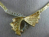 ANTIQUE .55CT DIAMOND 14KT WHITE & YELLOW GOLD 3D BOW FLAT SWIRL NECKLACE 1#7227