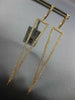 ESTATE LARGE 1.02CT DIAMOND 18KT ROSE GOLD ELONGATED TRIANGULAR HANGING EARRINGS