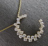 ESTATE 1.58CT DIAMOND 14KT YELLOW GOLD CLASSIC ROUND CLUSTER MOON LOVE NECKLACE