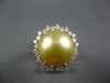 EXTRA LARGE .98CT DIAMOND & AAA GOLDEN SOUTH SEA PEARL 18KT YELLOW GOLD 3D RING