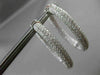 ESTATE MASSIVE 13.13CT DIAMOND 18KT WHITE GOLD OVAL DOUBLE SIDED HOOP EARRINGS
