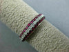 .97CT DIAMOND & AAA RUBY 14KT WHITE GOLD 3D 3 ROW SEMI ETERNITY ANNIVERSARY RING