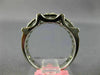 WIDE .95CT DIAMOND 18KT WHITE GOLD ROUND & BAGUETTE SQUARE HALO ANNIVERSARY RING